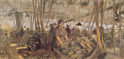 Interno di una fabbrica di munizioni: La forgia, 1916-17 da Edouard Vuillard